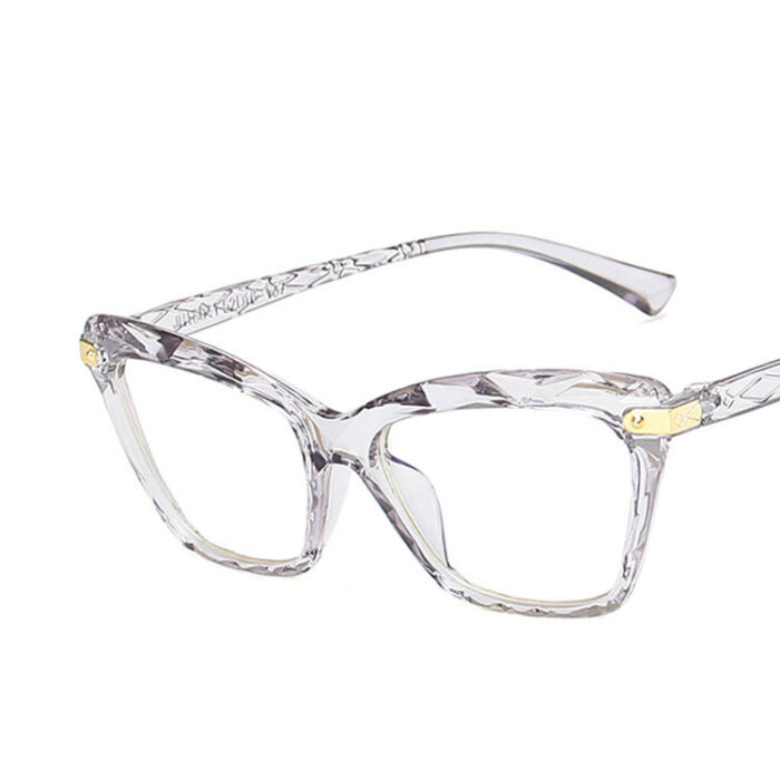 Stylish grey cat eye frame