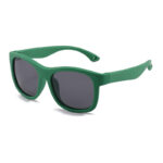 Dark green silicone wayfarer sunglasses for children