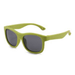 sunglasses with lime wayfarer style frame and dark lenses for kids