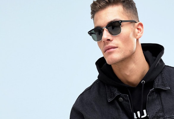 Stylish men’s sunglasses in modern fashion style